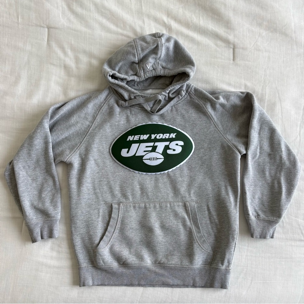 Vintage Style New York Jets Gray Sweatshirt with Large Logo